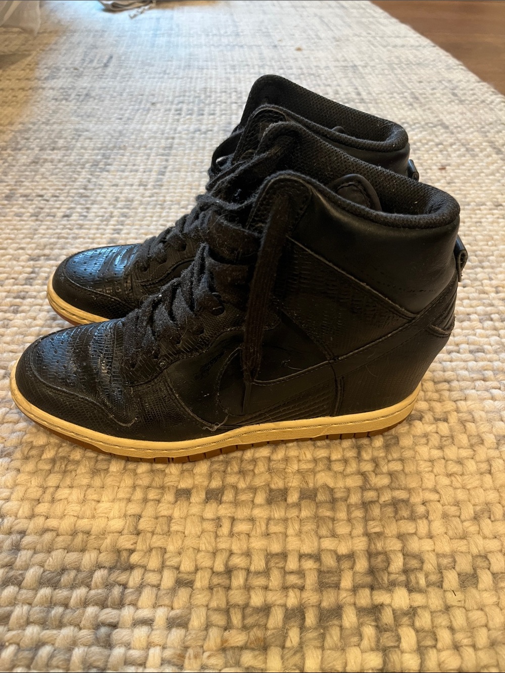Nike Women’s High-Top Wedge Sneakers in Black